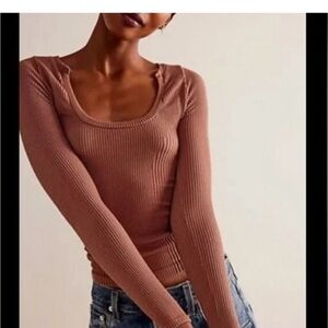 Free People Intimately Clean Slate Seamless Top Withered Rose